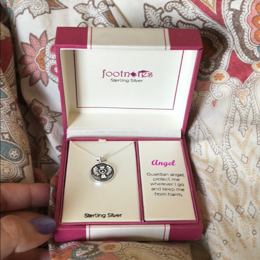 Footnotes Sterling Silver Angel necklace